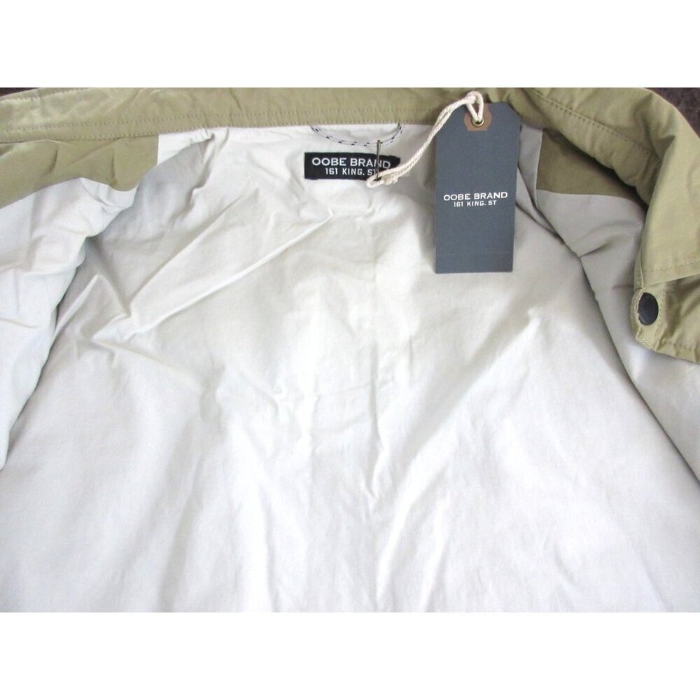 OOBE Brand Men's Eades Snap Front Overshirt Buckwheat Light Brown NWT - Picture 2 of 7